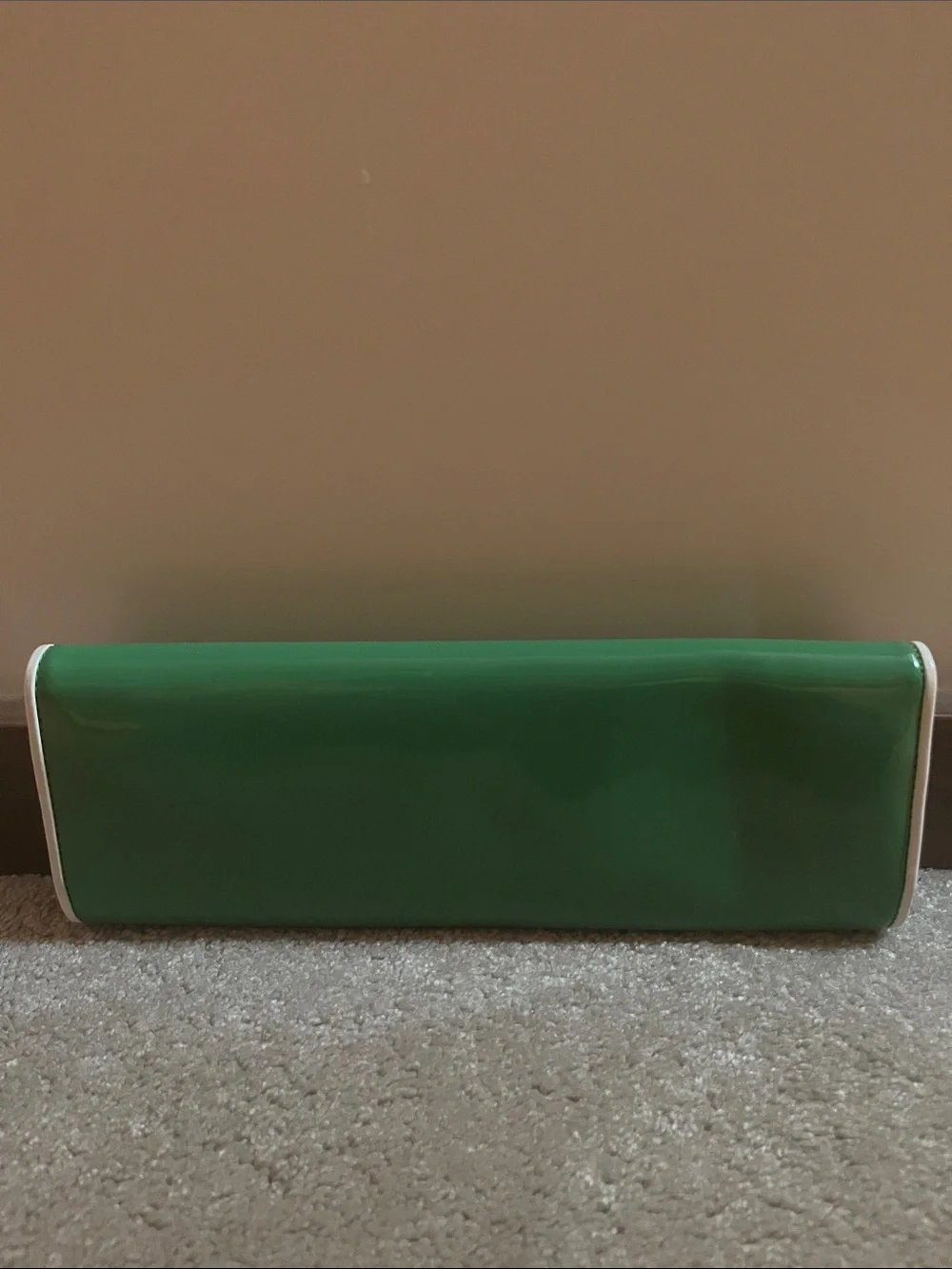 Aldo 2 Patent Leather Clutch Wallet in Red or Green with White Trim - bundle
